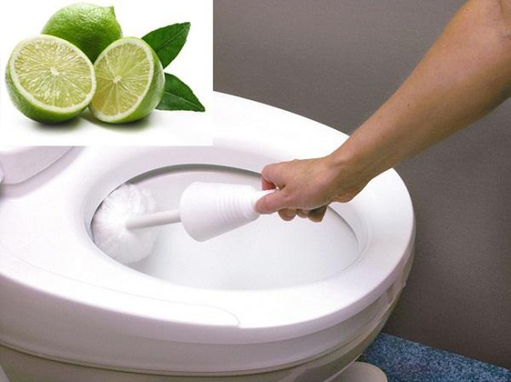 Chanh tươi khử m&ugrave;i v&agrave; l&agrave;m trắng bồn cầu hiệu quả