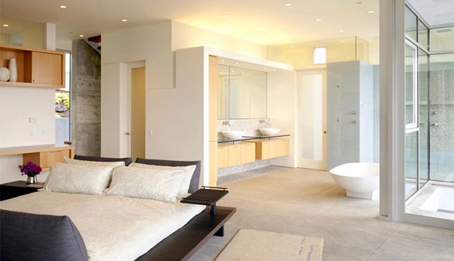 Hướng dẫn c&aacute;ch bố tr&iacute; nh&agrave; vệ sinh trong ph&ograve;ng ngủ