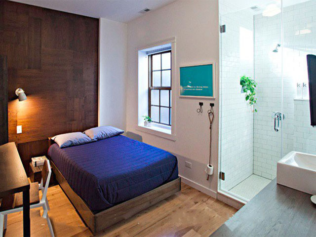 Mẫu thiết kế ph&ograve;ng ngủ 12m2 c&oacute; toilet 2