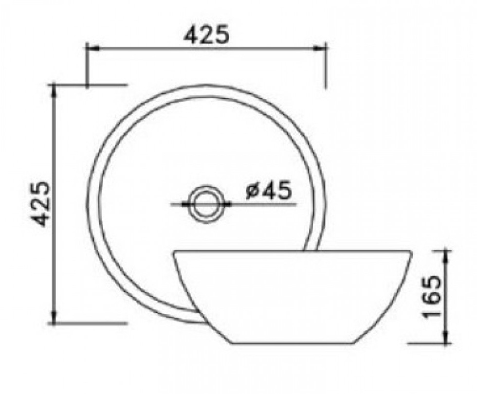 K&iacute;ch thước chậu rửa mặt tr&ograve;n