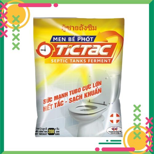 Men gi&uacute;p xử l&yacute; hầm cầu Tictac khử m&ugrave;i v&agrave; th&ocirc;ng nghẹt hiệu quả