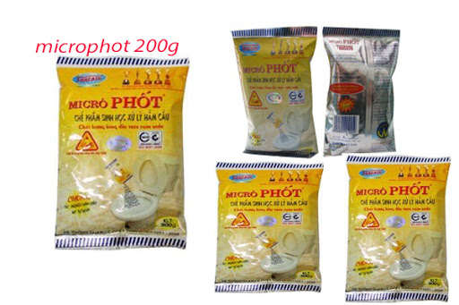 Bột vi sinh th&ocirc;ng bồn cầu microphot 200g