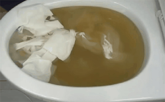 Chỉ n&ecirc;n th&ocirc;ng bồn cầu với miếng d&aacute;n khi tắc với giấy hoặc vật nhỏ